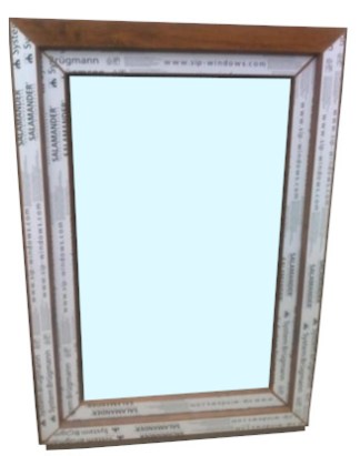 Kunststofffenster Salamander 70x100 cm (b x h), Aussendekor eiche gold und innen weiß, 3-fach Verglasung