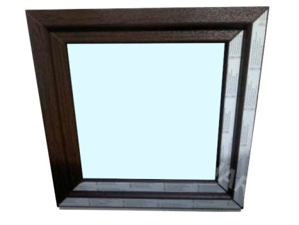 Kunststofffenster Salamander 80x80 cm (b x h), Aussendekor mooreiche und innen weiß 3-fach Verglasung