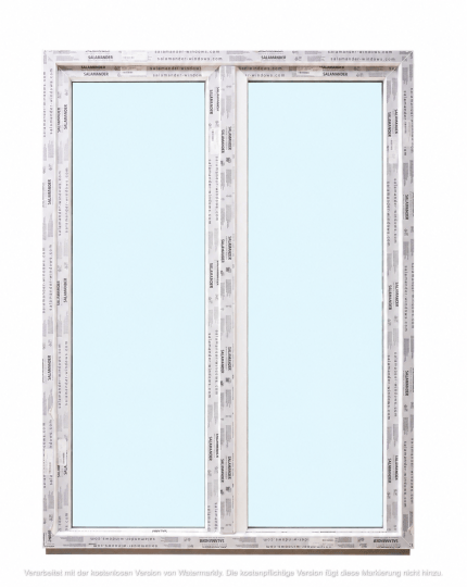 Kunststoffbalkontür 150x200 cm (b x h), weiß, 2-flügelig, 3-fach Verglasung