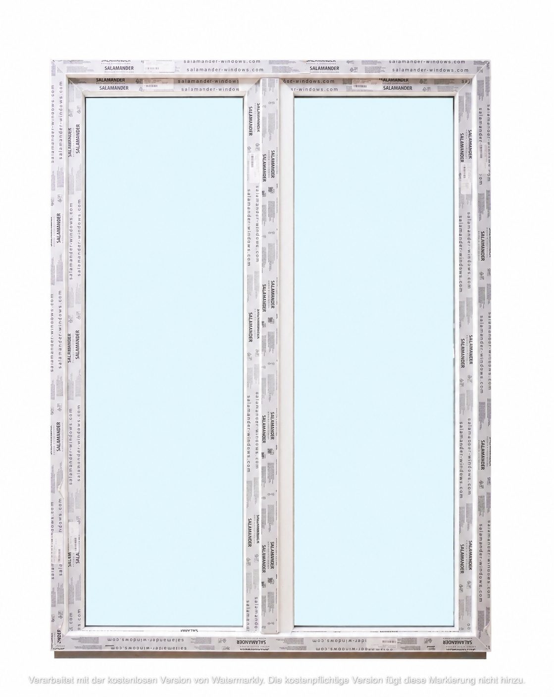 Kunststoffbalkontür 150×200 cm (b x h), weiß, 2-flügelig, 3-fach Verglasung