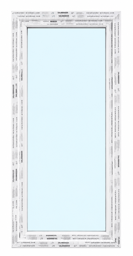 Kunststoffballkontür Salamander 90x200 cm (b x h), weiß, 3-fach Verglasung