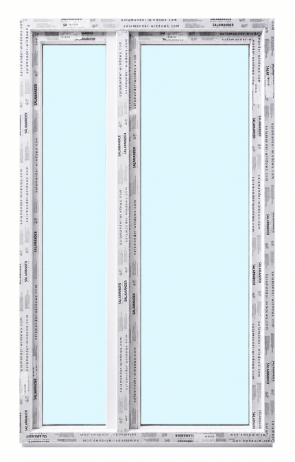 Kunststoffbalkontür 120x200 cm (b x h), weiß, 2-flügelig, 3-fach Verglasung,,